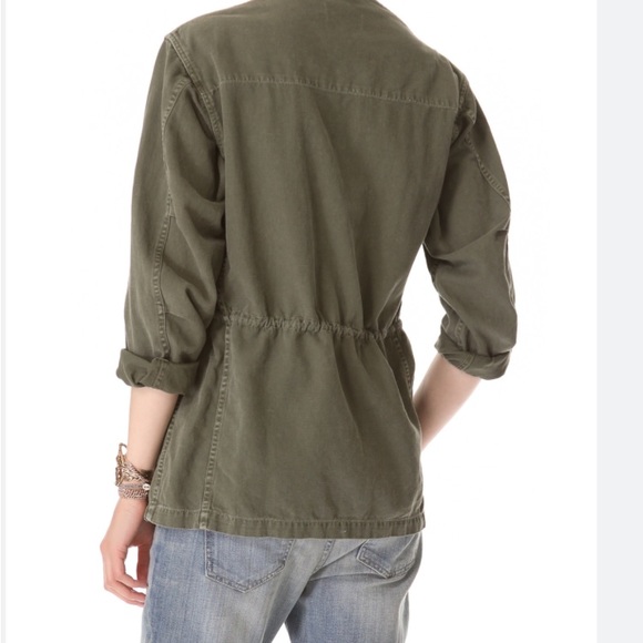Nili Lotan Lori Military Utility Jacket in Camo Green Small - Picture 3 of 8